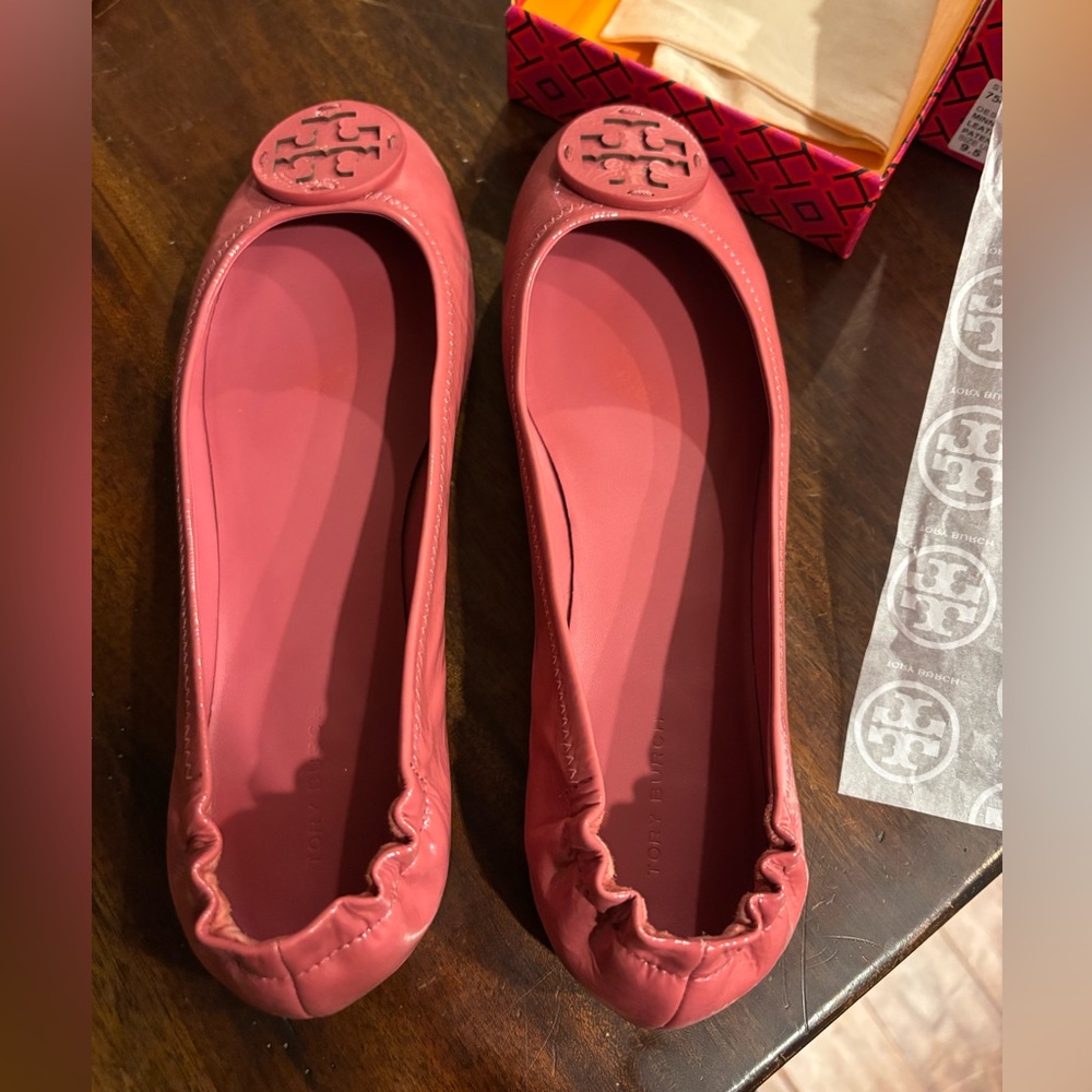 Tory Burch Minnie travel ballet flats, size 9.5.
